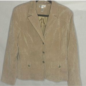 Dressbarn Corduroy Tan Jacket with lining